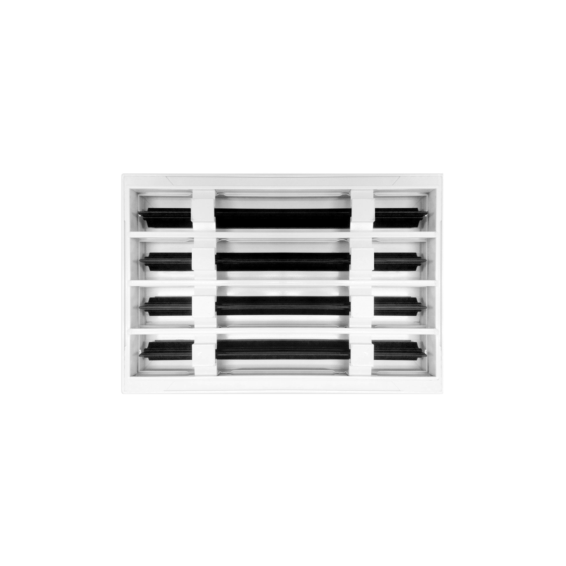 Back of 12x8 Modern Air Vent Cover White - 12x8 Standard Linear Slot Diffuser White - Texas Buildmart