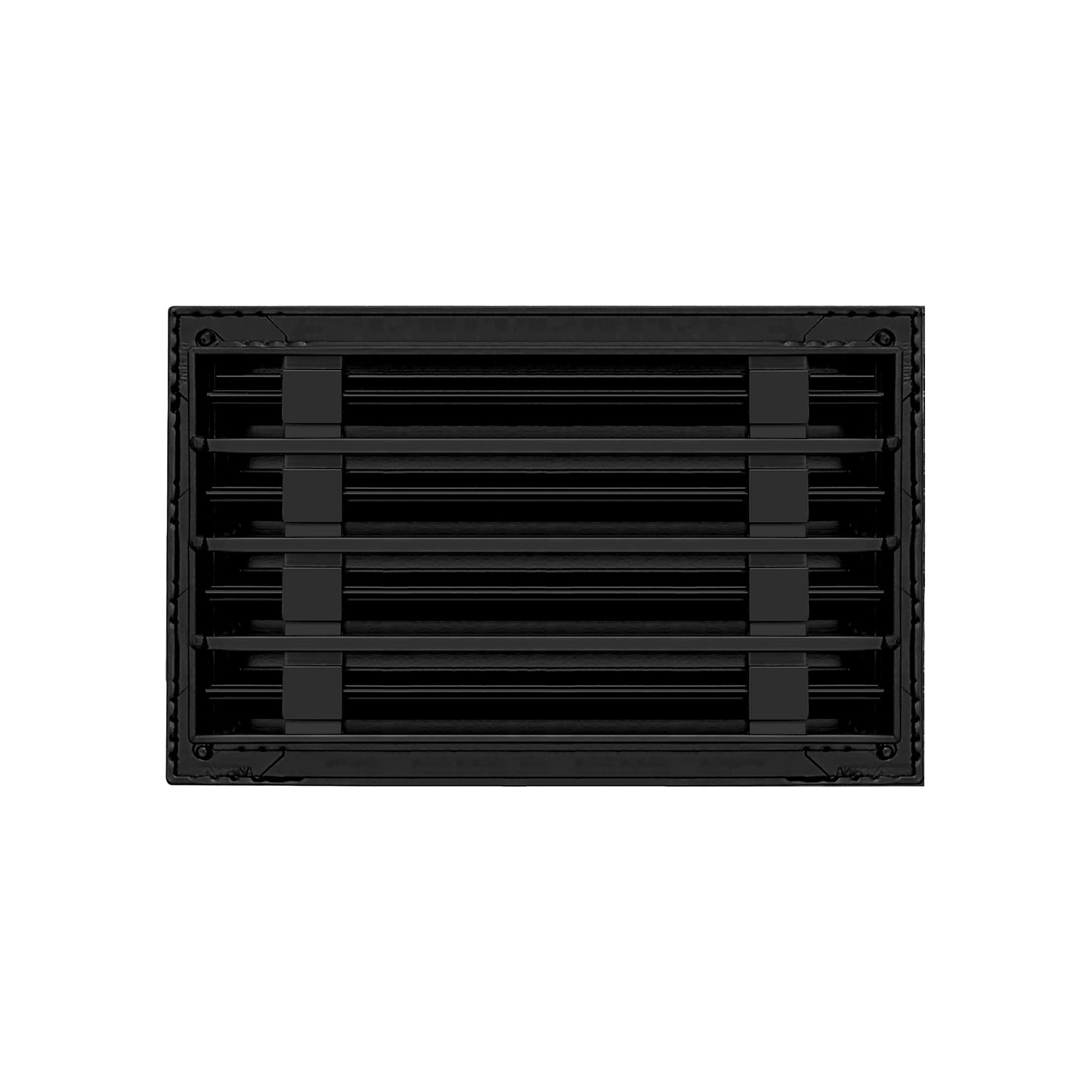 Back of 12x8 Modern Air Vent Cover Black - 12x8 Standard Linear Slot Diffuser Black - Texas Buildmart
