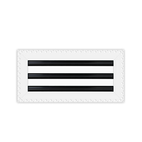 BUILDMART - 14x6 Mud In Air Vent Cover - Drywall Mud-in White Air Vent - Mud Linear Slot Diffuser - Register Grille for Ceiling and Walls - Texas Buildmart