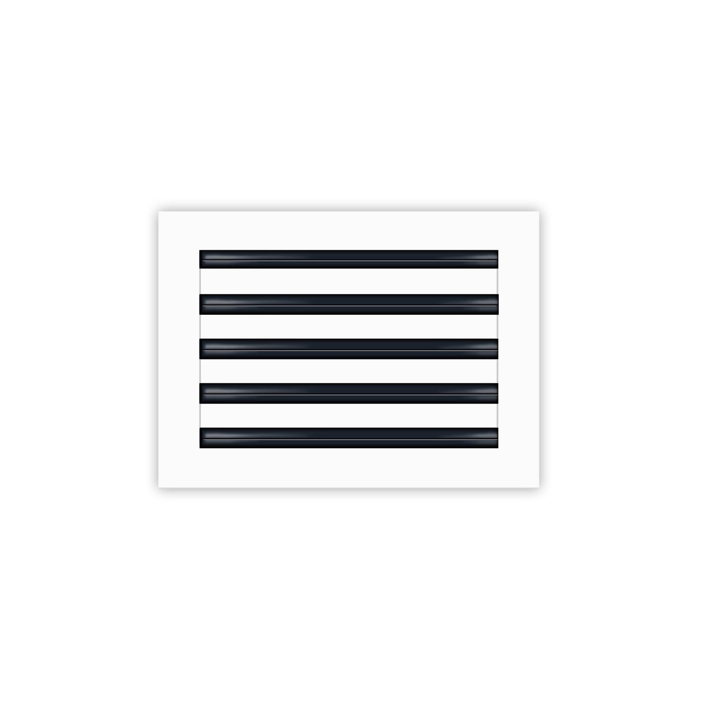 Front of 14x10 Modern Air Vent Cover White - 14x10 Standard Linear Slot Diffuser White - Texas Buildmart