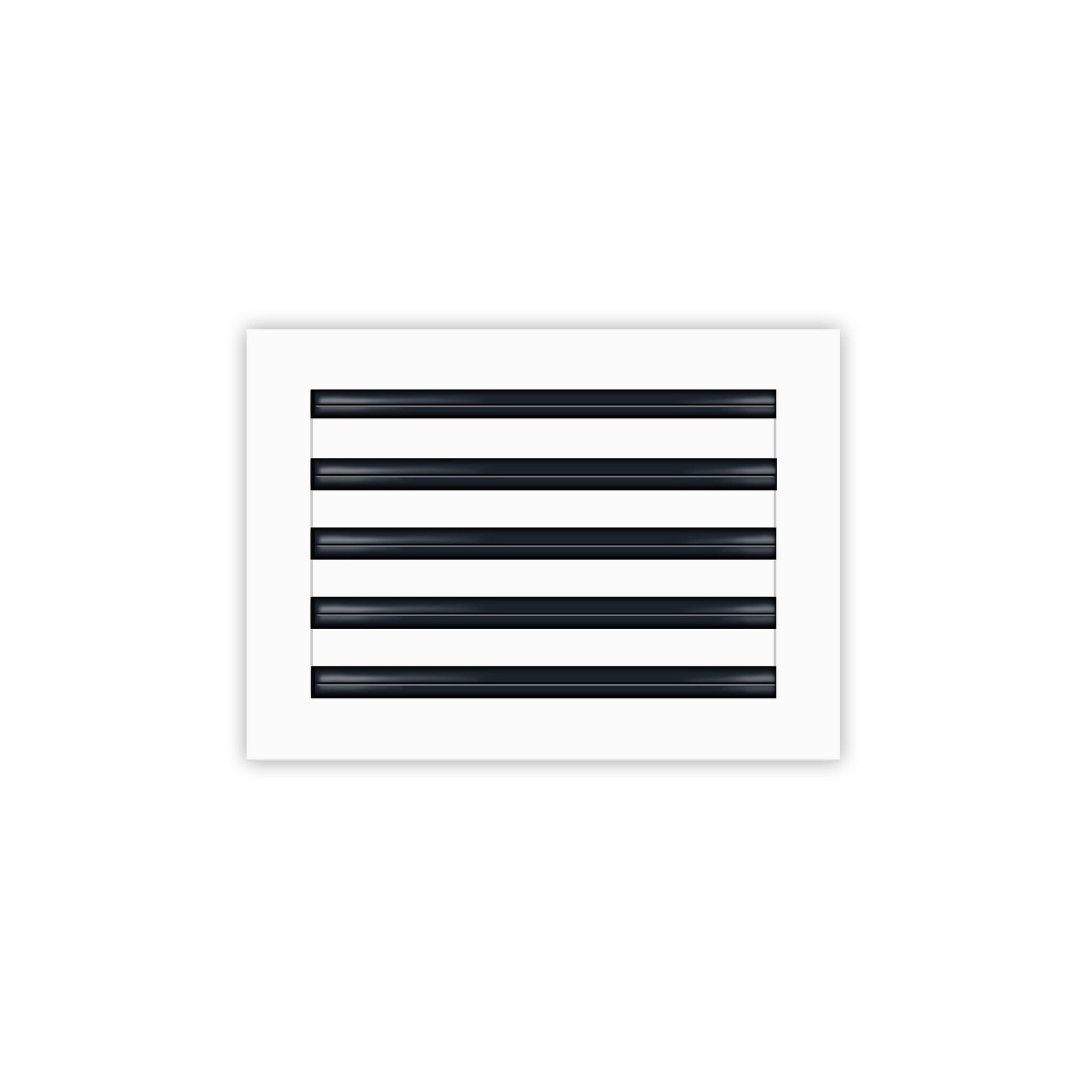 Front of 14x10 Modern Air Vent Cover White - 14x10 Standard Linear Slot Diffuser White - Texas Buildmart