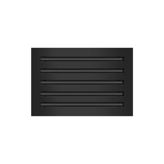 Front of 14x10 Modern Air Vent Cover Black - 14x10 Standard Linear Slot Diffuser Black - Texas Buildmart