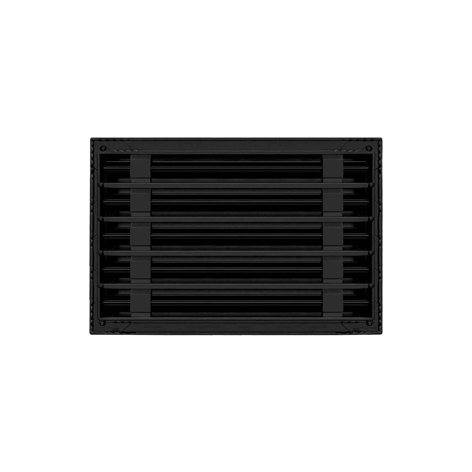 Back of 14x10 Modern Air Vent Cover Black - 14x10 Standard Linear Slot Diffuser Black - Texas Buildmart