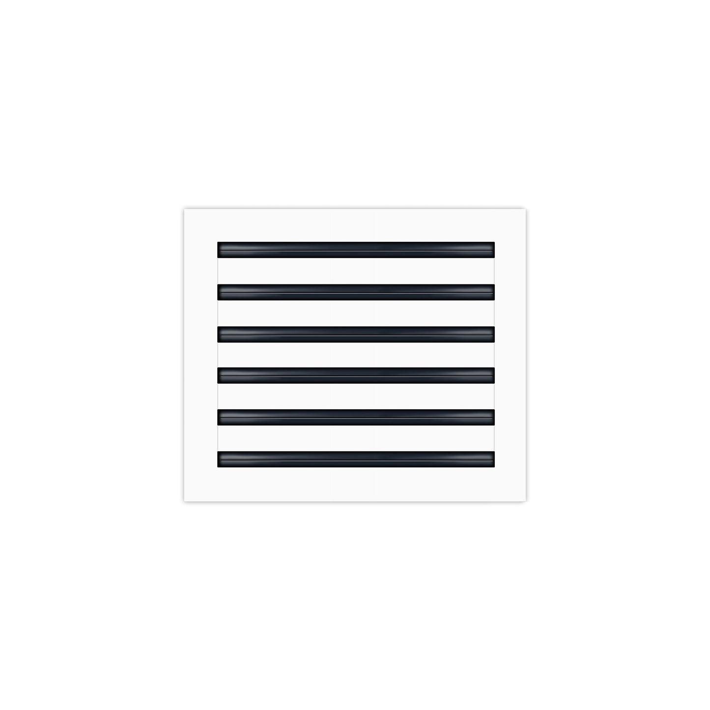 Front of 14x12 Modern Air Vent Cover White - 14x12 Standard Linear Slot Diffuser White - Texas Buildmart