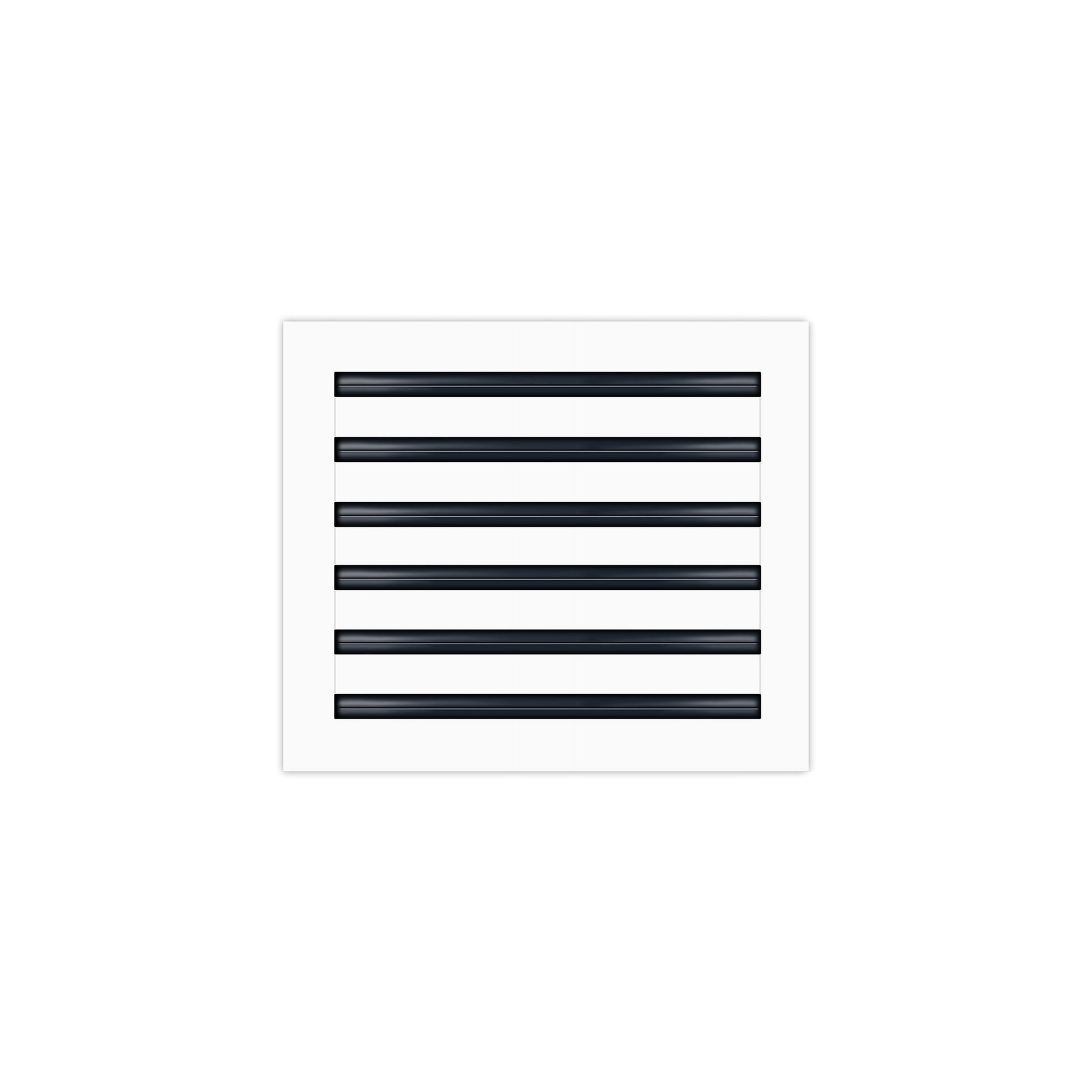 Front of 14x12 Modern Air Vent Cover White - 14x12 Standard Linear Slot Diffuser White - Texas Buildmart