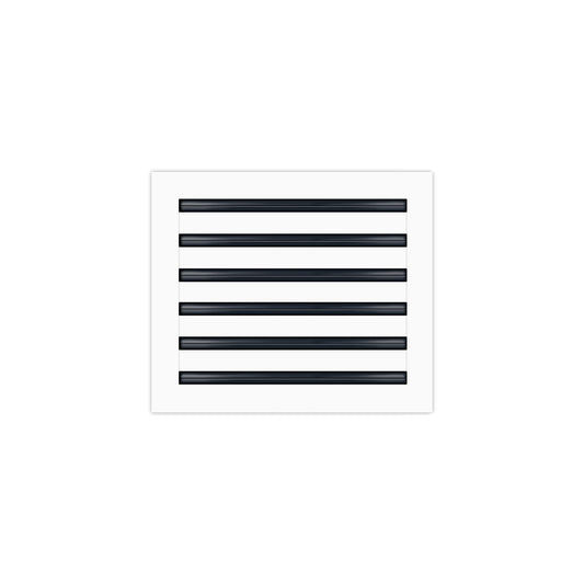 Front of 14x12 Modern Air Vent Cover White - 14x12 Standard Linear Slot Diffuser White - Texas Buildmart
