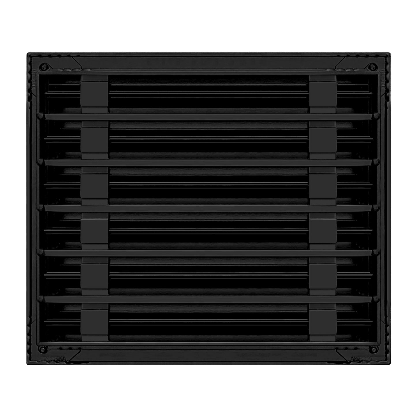 Back of 14x12 Modern Air Vent Cover Black - 14x12 Standard Linear Slot Diffuser Black - Texas Buildmart