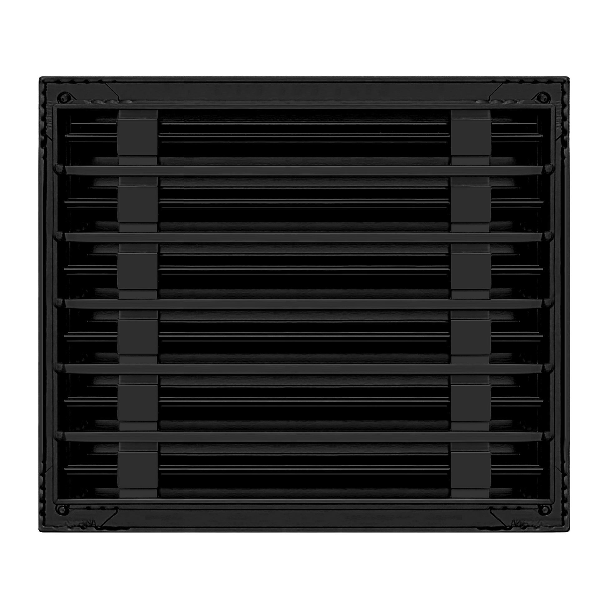 Back of 14x12 Modern Air Vent Cover Black - 14x12 Standard Linear Slot Diffuser Black - Texas Buildmart