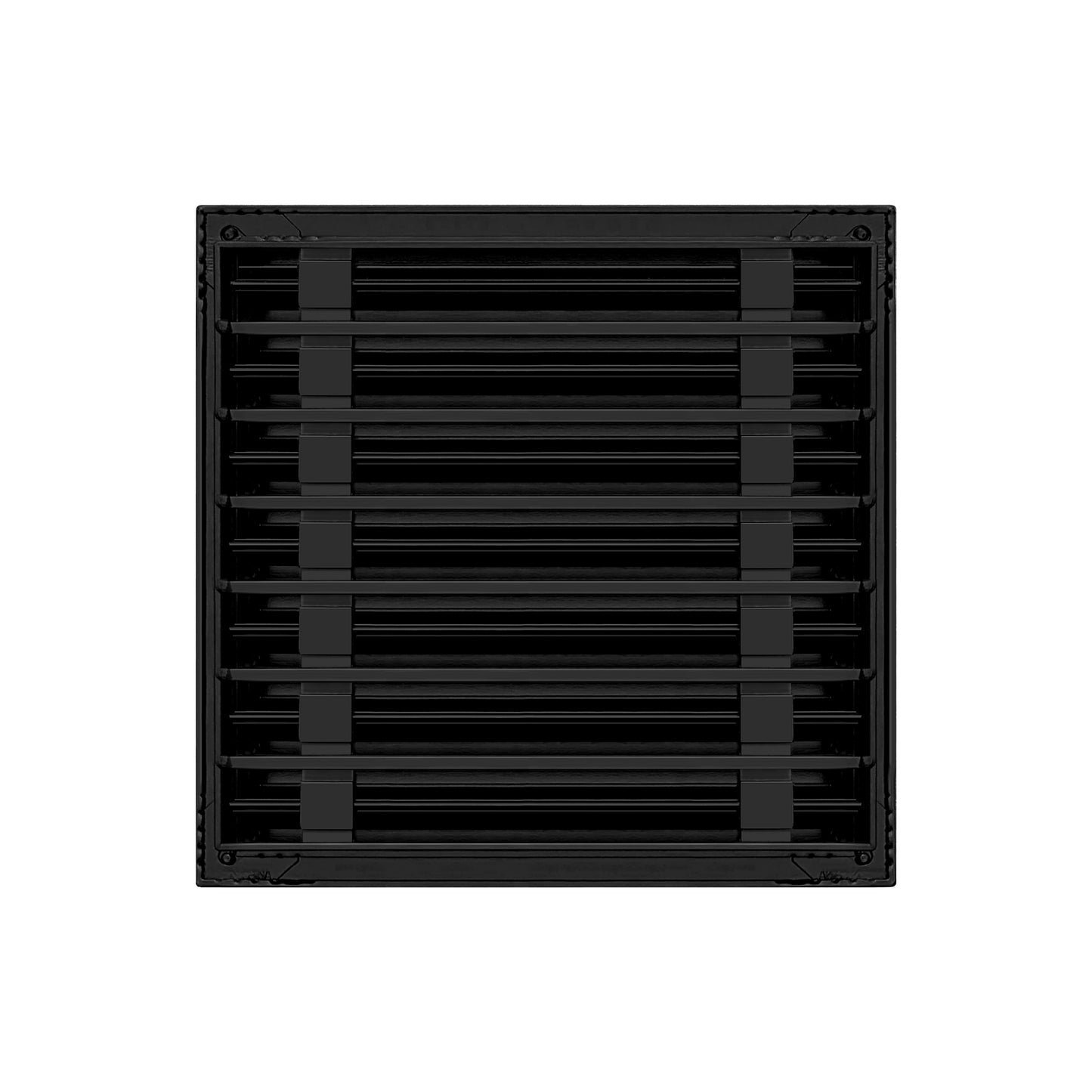 Back of 14x14 Modern Air Vent Cover Black - 14x14 Standard Linear Slot Diffuser Black - Texas Buildmart
