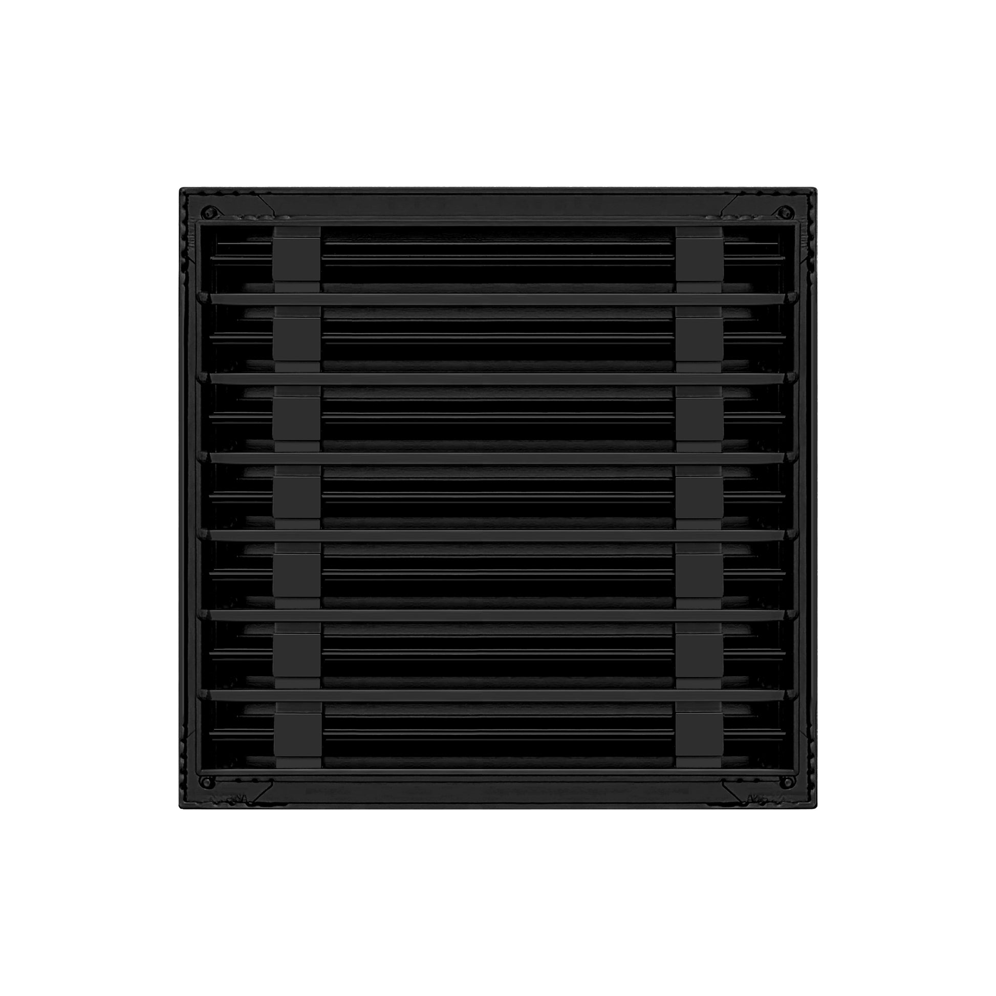 Back of 14x14 Modern Air Vent Cover Black - 14x14 Standard Linear Slot Diffuser Black - Texas Buildmart