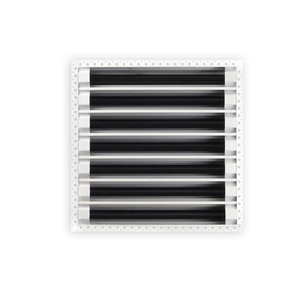 BUILDMART - 14x14 MUD-IN Air Vent Cover - Drywall MUD IN White Air Vent - MUD Linear Slot Diffuser - Register Grille for Ceiling and Walls - Texas Buildmart