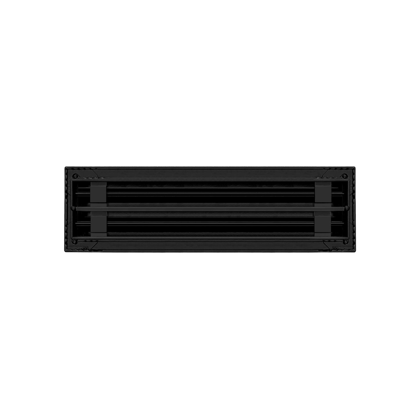 Back of 14x4 Modern Air Vent Cover Black - 14x4 Standard Linear Slot Diffuser Black - Texas Buildmart