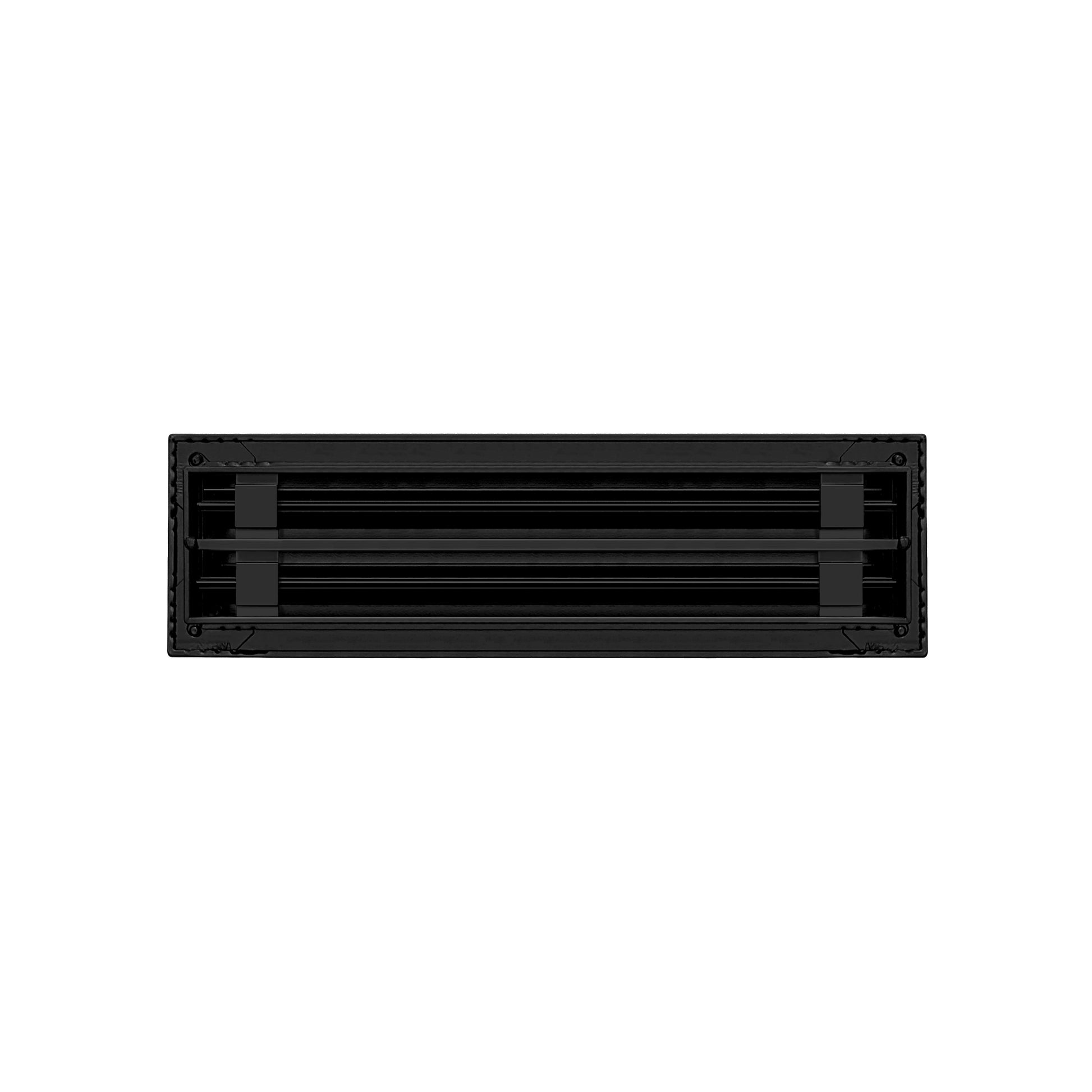 Back of 14x4 Modern Air Vent Cover Black - 14x4 Standard Linear Slot Diffuser Black - Texas Buildmart