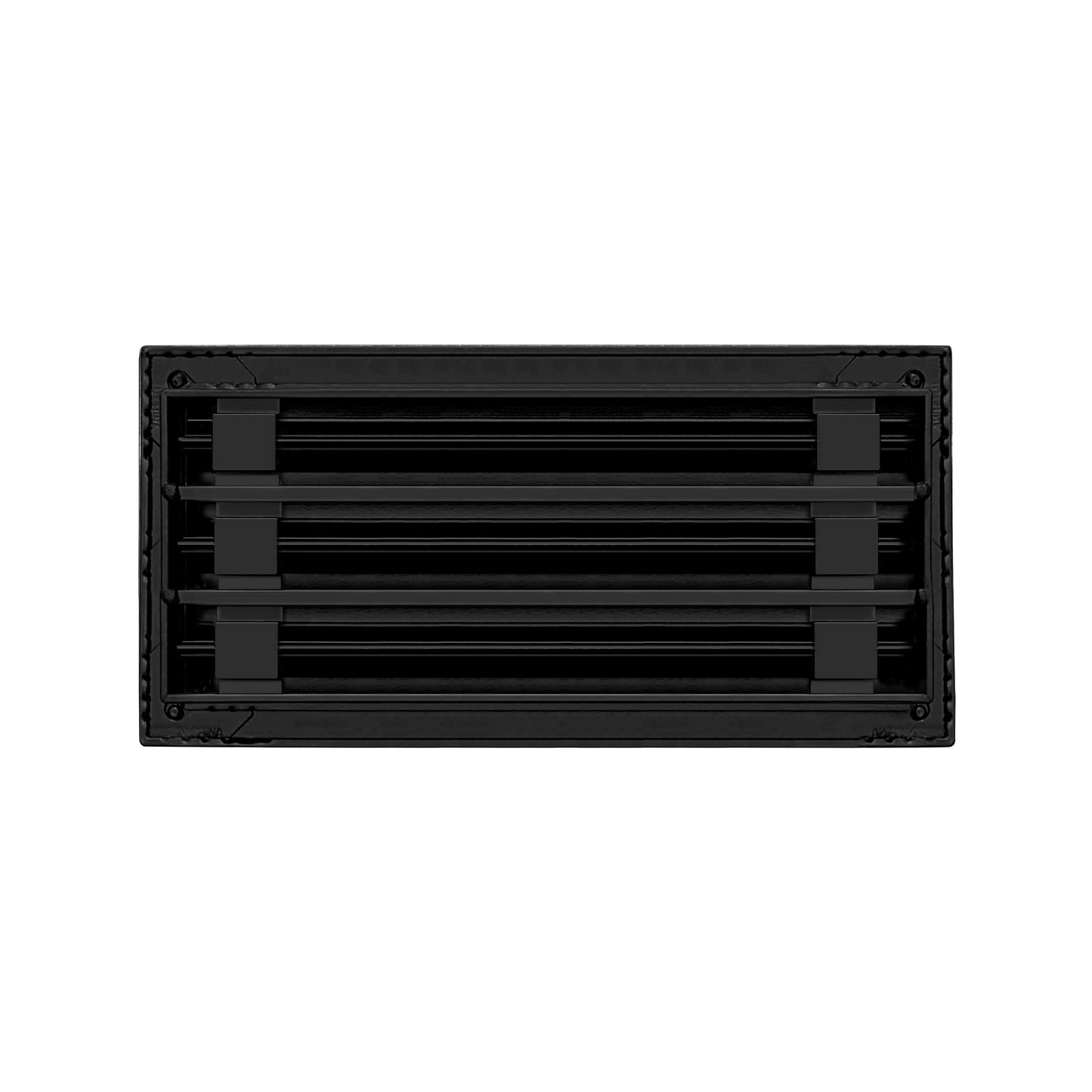 Back of 14x6 Modern Air Vent Cover Black - 14x6 Standard Linear Slot Diffuser Black - Texas Buildmart