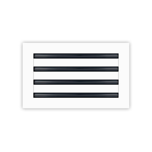 Front of 14x8 Modern Air Vent Cover White - 14x8 Standard Linear Slot Diffuser White - Texas Buildmart