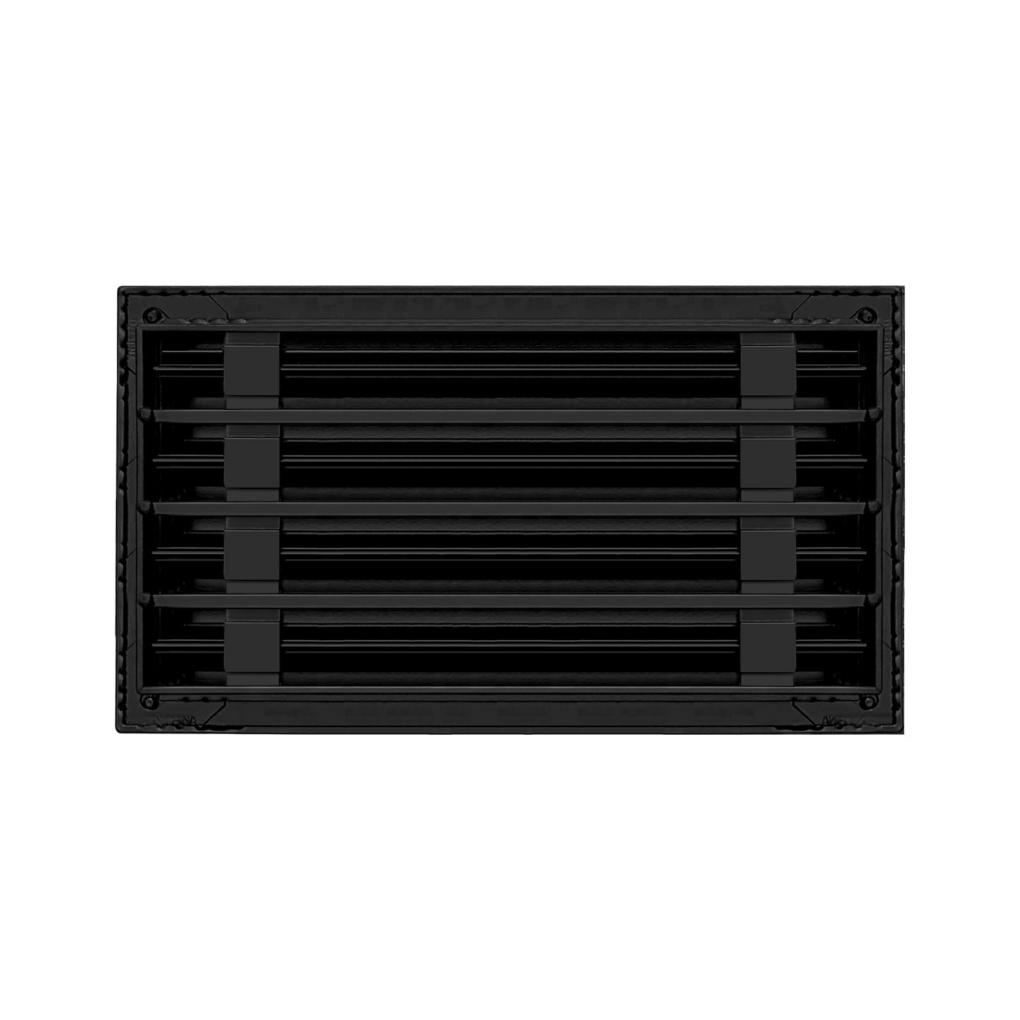 Back of 14x8 Modern Air Vent Cover Black - 14x8 Standard Linear Slot Diffuser Black - Texas Buildmart