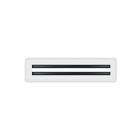 BUILDMART - 16x4 Mud In Air Vent Cover - Drywall Mud-in White Air Vent - Mud Linear Slot Diffuser - Register Grille for Ceiling and Walls - Texas Buildmart