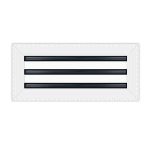 BUILDMART - 16x6 MUD-IN Air Vent Cover - Drywall MUD IN White Air Vent - MUD Linear Slot Diffuser - Register Grille for Ceiling and Walls - Texas Buildmart