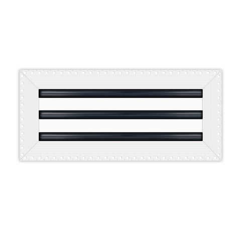 BUILDMART - 16x6 Mud In Air Vent Cover - Drywall Mud-in White Air Vent - Mud Linear Slot Diffuser - Register Grille for Ceiling and Walls - Texas Buildmart