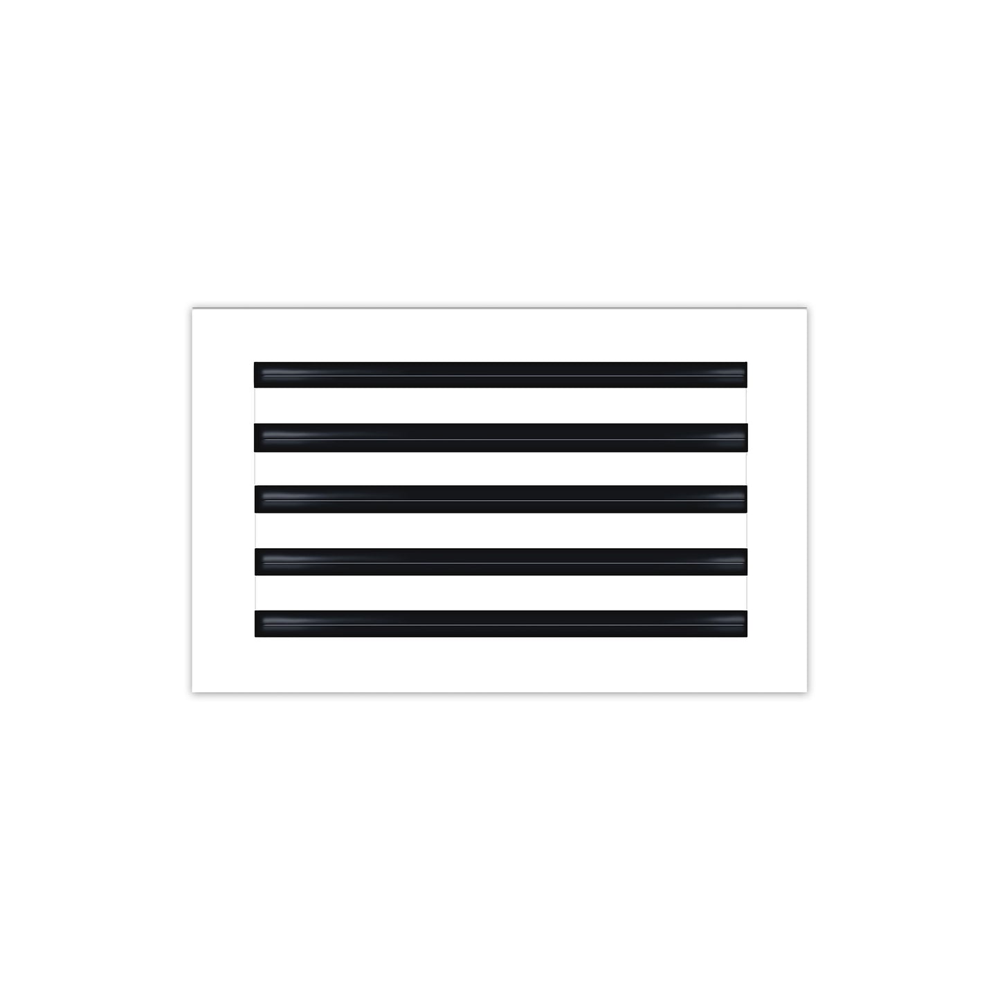 Front of 16x10 Modern Air Vent Cover White - 16x10 Standard Linear Slot Diffuser White - Texas Buildmart