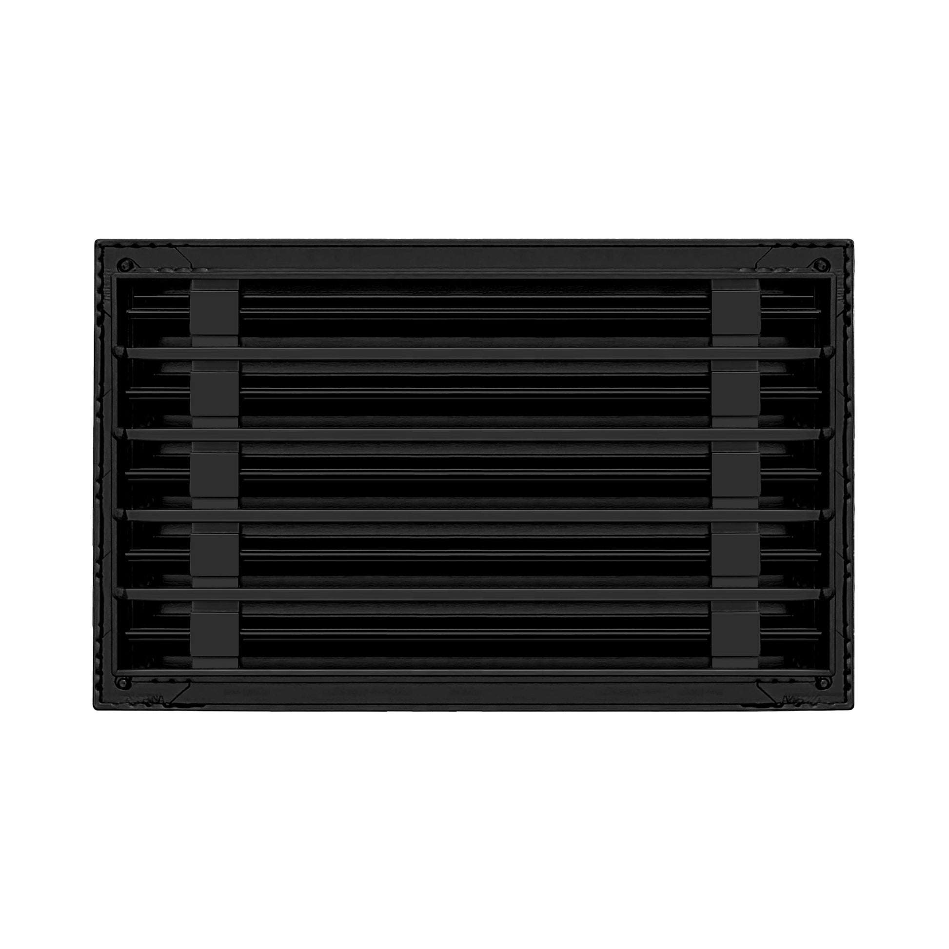 Back of 16x10 Modern Air Vent Cover Black - 16x10 Standard Linear Slot Diffuser Black - Texas Buildmart