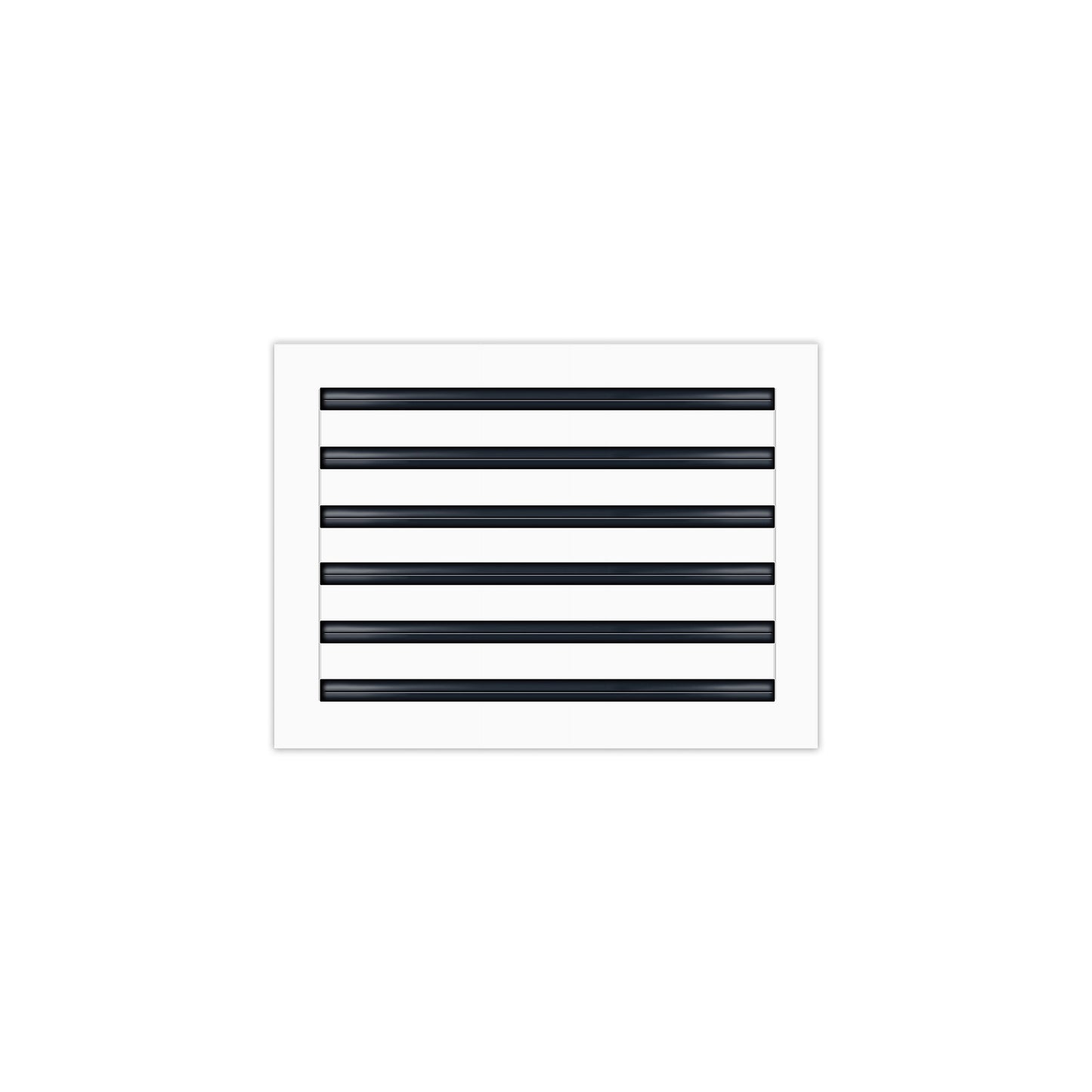 Front of 16x12 Modern Air Vent Cover White - 16x12 Standard Linear Slot Diffuser White - Texas Buildmart
