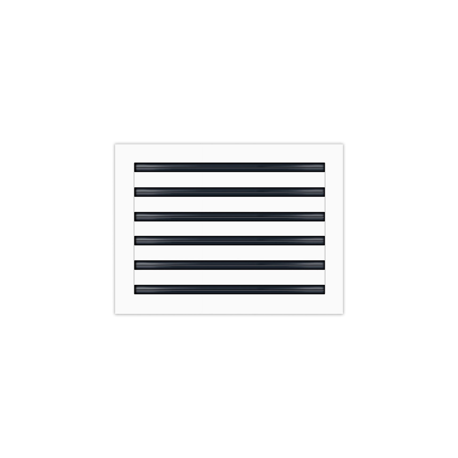Front of 16x12 Modern Air Vent Cover White - 16x12 Standard Linear Slot Diffuser White - Texas Buildmart
