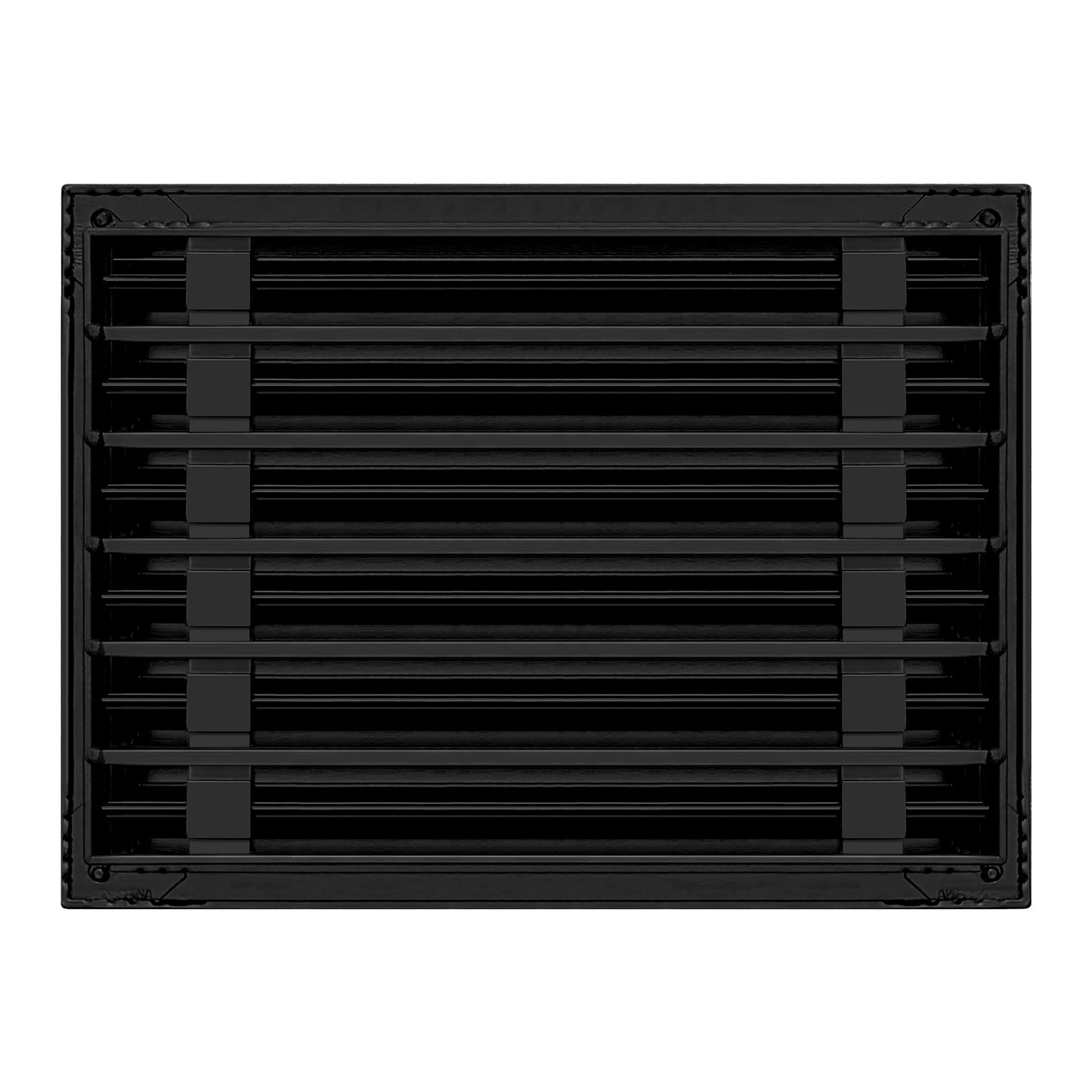 Back of 16x12 Modern Air Vent Cover Black - 16x12 Standard Linear Slot Diffuser Black - Texas Buildmart