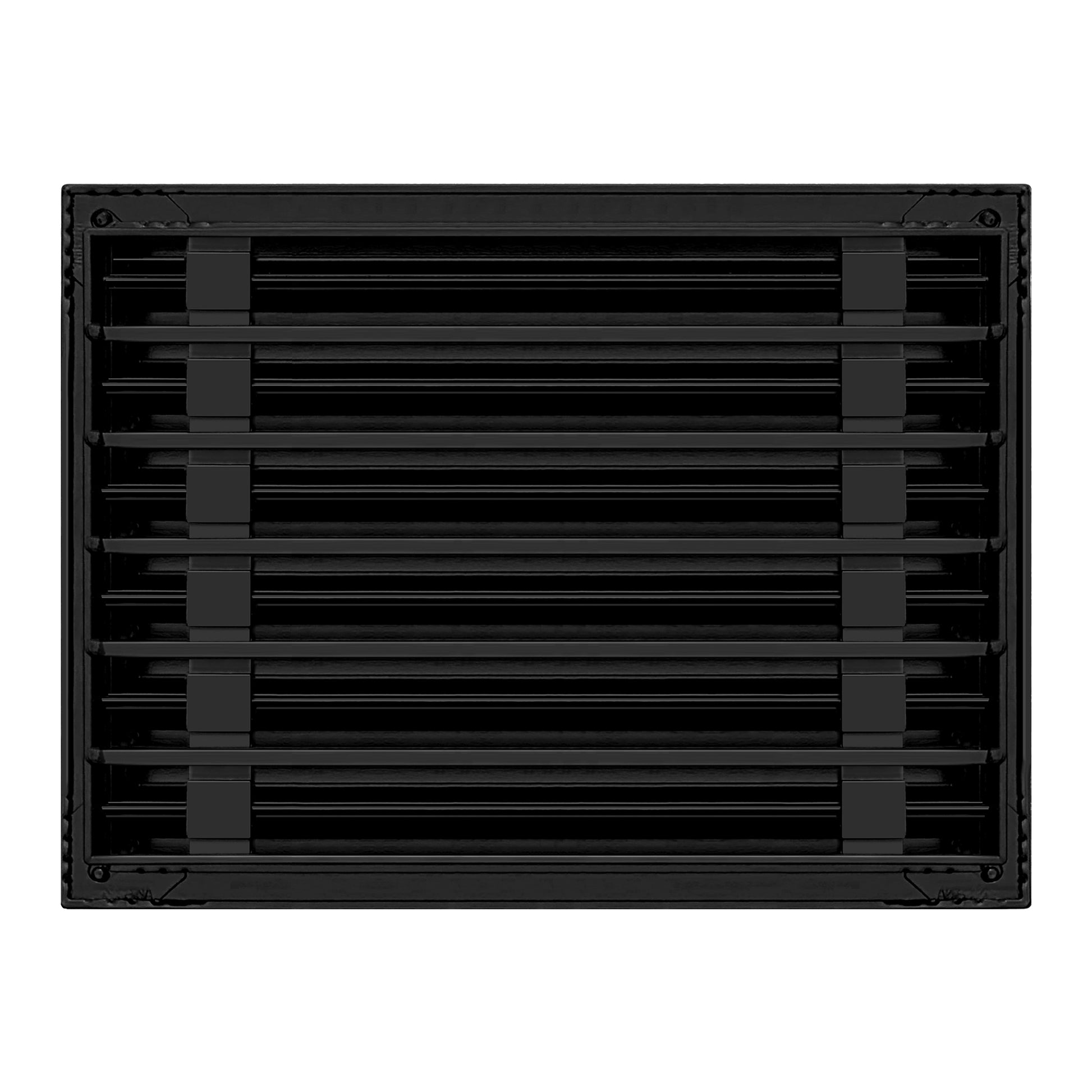 Back of 16x12 Modern Air Vent Cover Black - 16x12 Standard Linear Slot Diffuser Black - Texas Buildmart