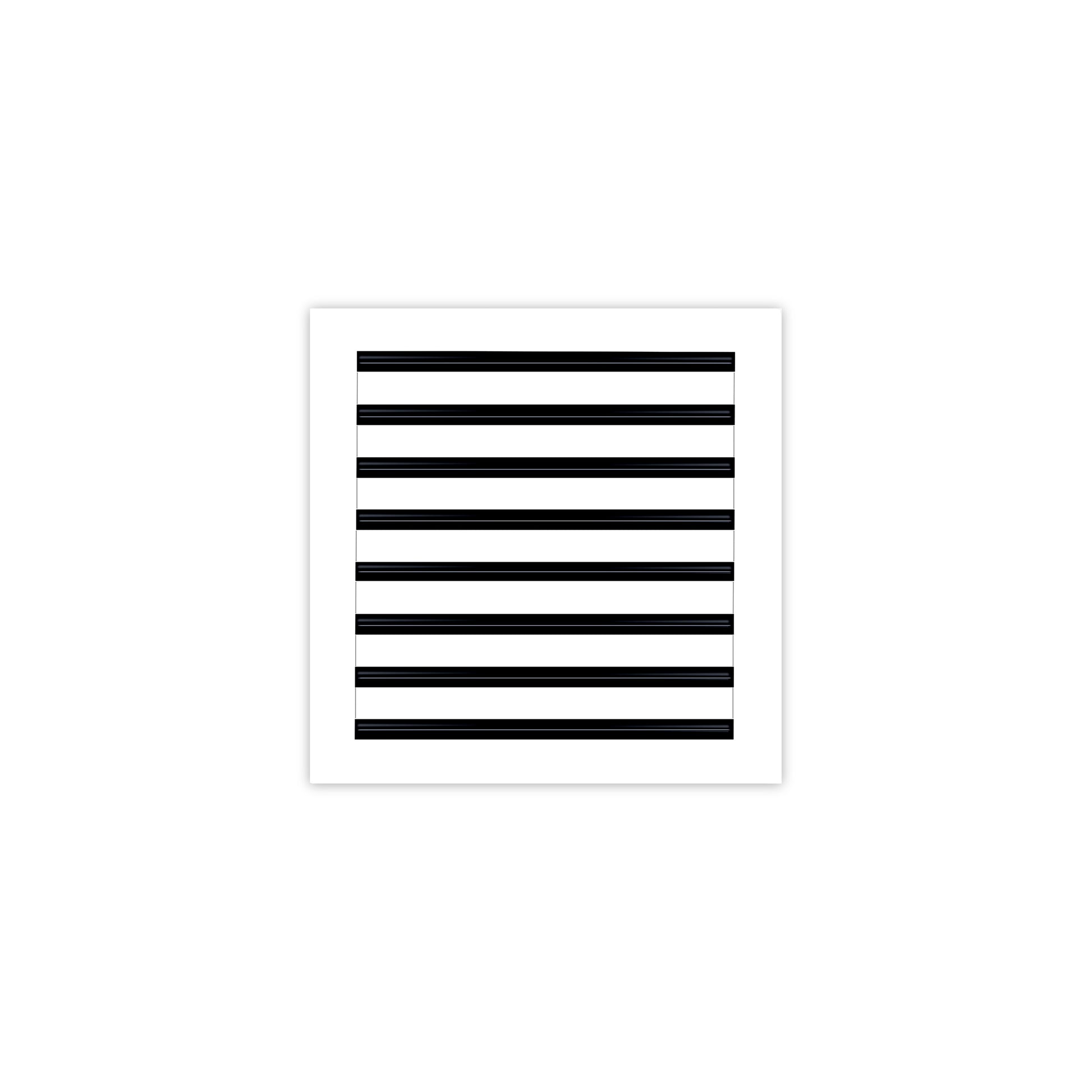 Front of 16x16 Modern Air Vent Cover White - 16x16 Standard Linear Slot Diffuser White - Texas Buildmart