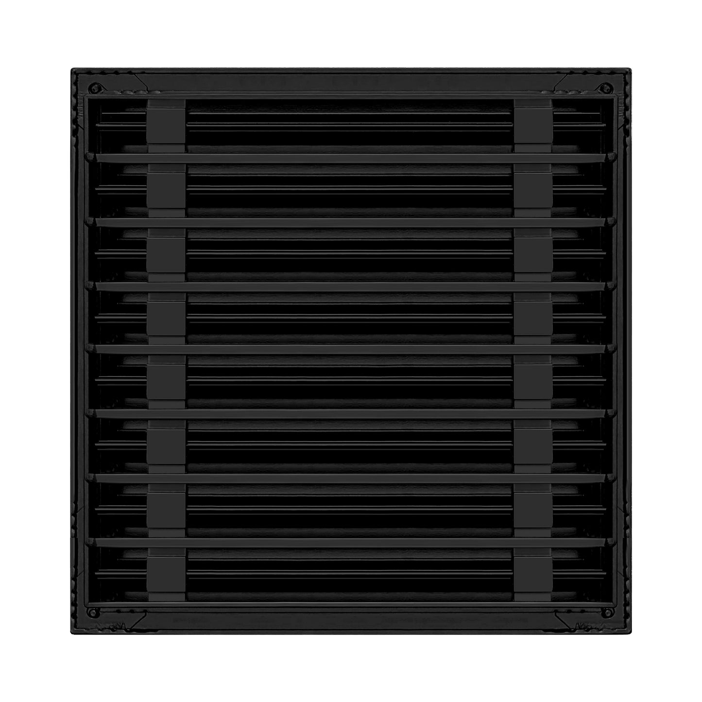 Back of 16x16 Modern Air Vent Cover Black - 16x16 Standard Linear Slot Diffuser Black - Texas Buildmart