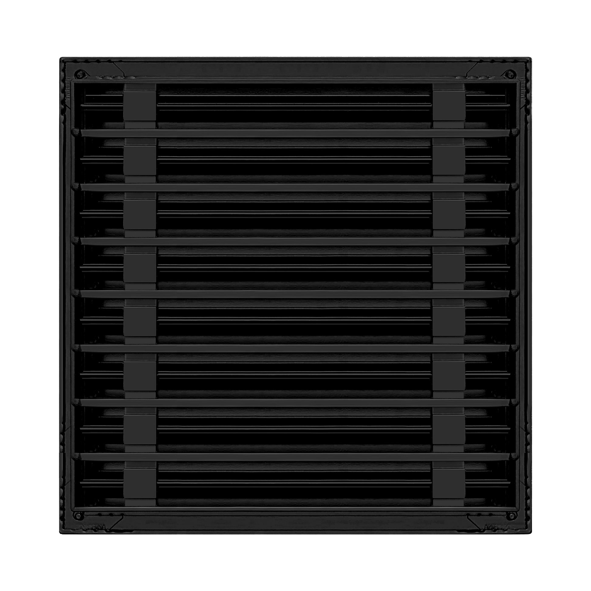 Back of 16x16 Modern Air Vent Cover Black - 16x16 Standard Linear Slot Diffuser Black - Texas Buildmart