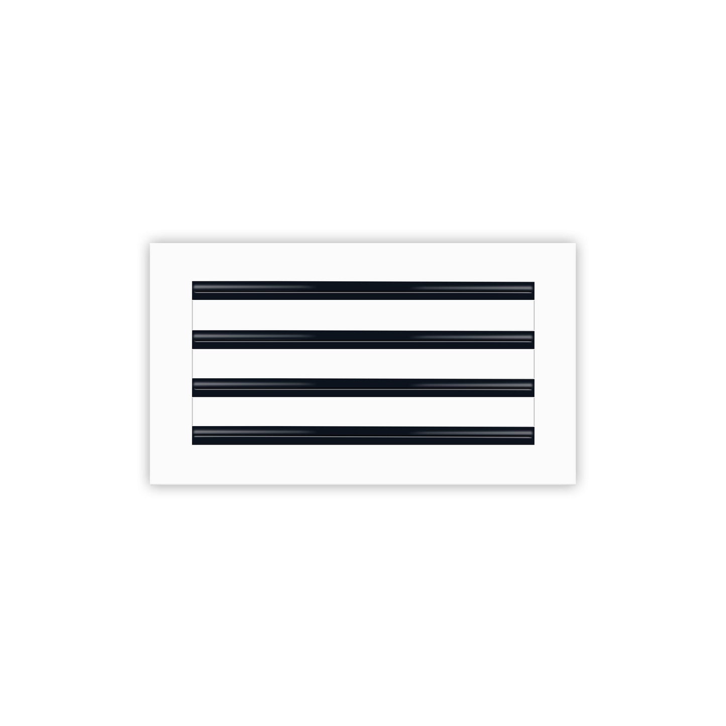 Front of 16x8 Modern Air Vent Cover White - 16x8 Standard Linear Slot Diffuser White - Texas Buildmart