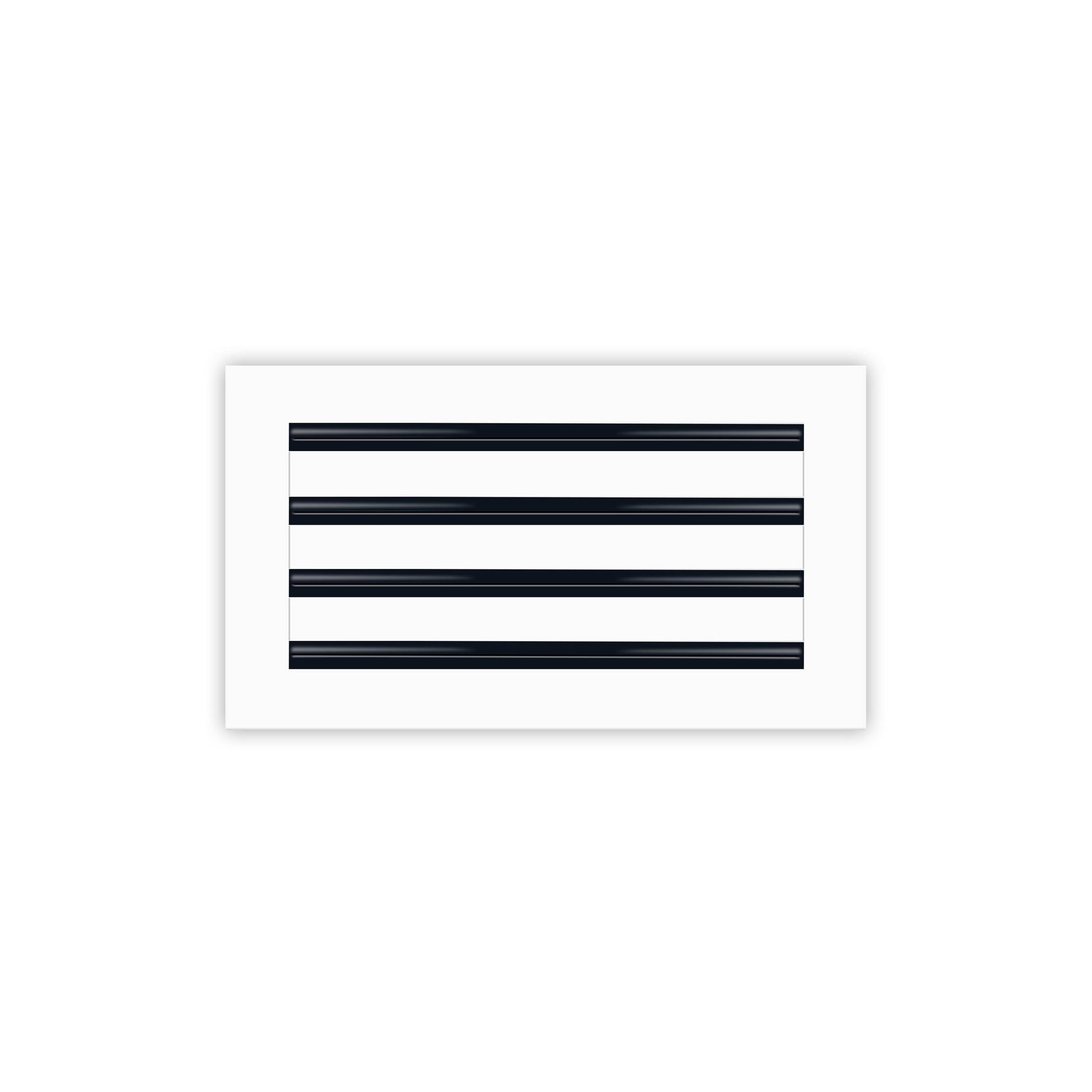 Front of 16x8 Modern Air Vent Cover White - 16x8 Standard Linear Slot Diffuser White - Texas Buildmart