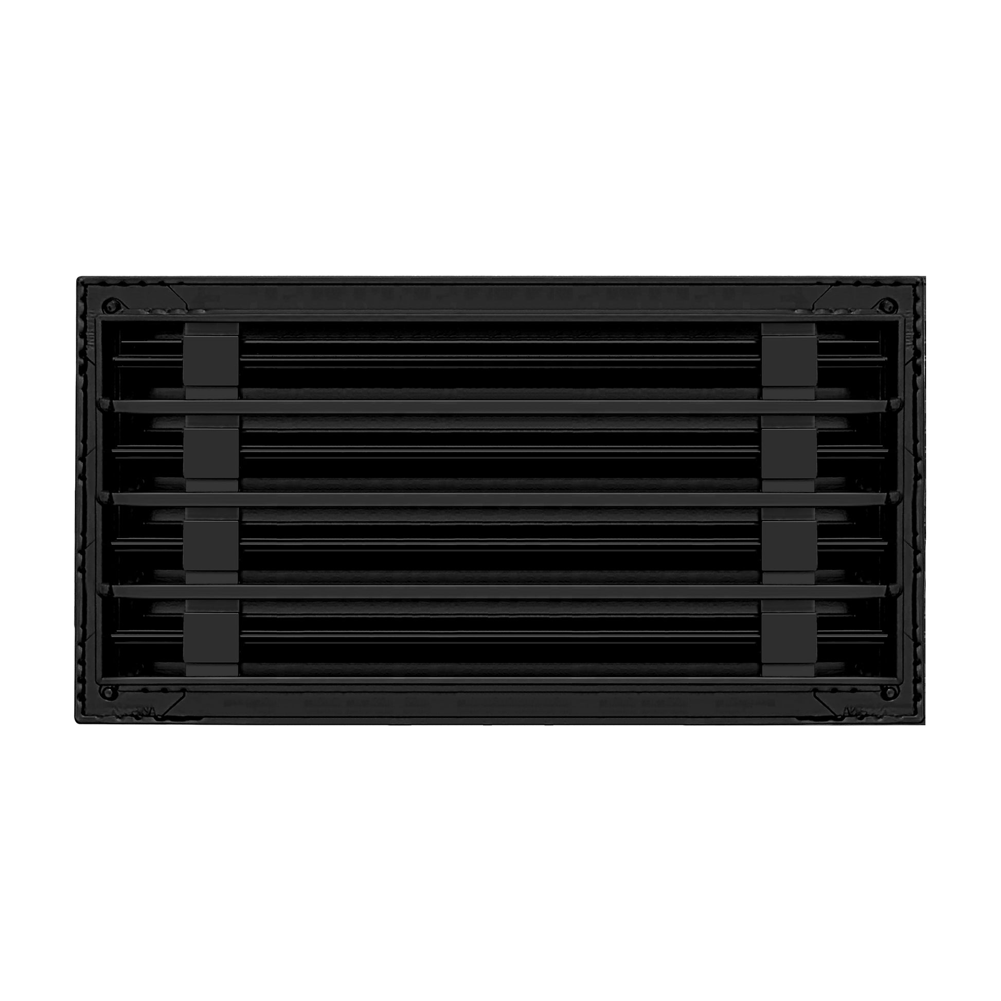 Back of 16x8 Modern Air Vent Cover Black - 16x8 Standard Linear Slot Diffuser Black - Texas Buildmart
