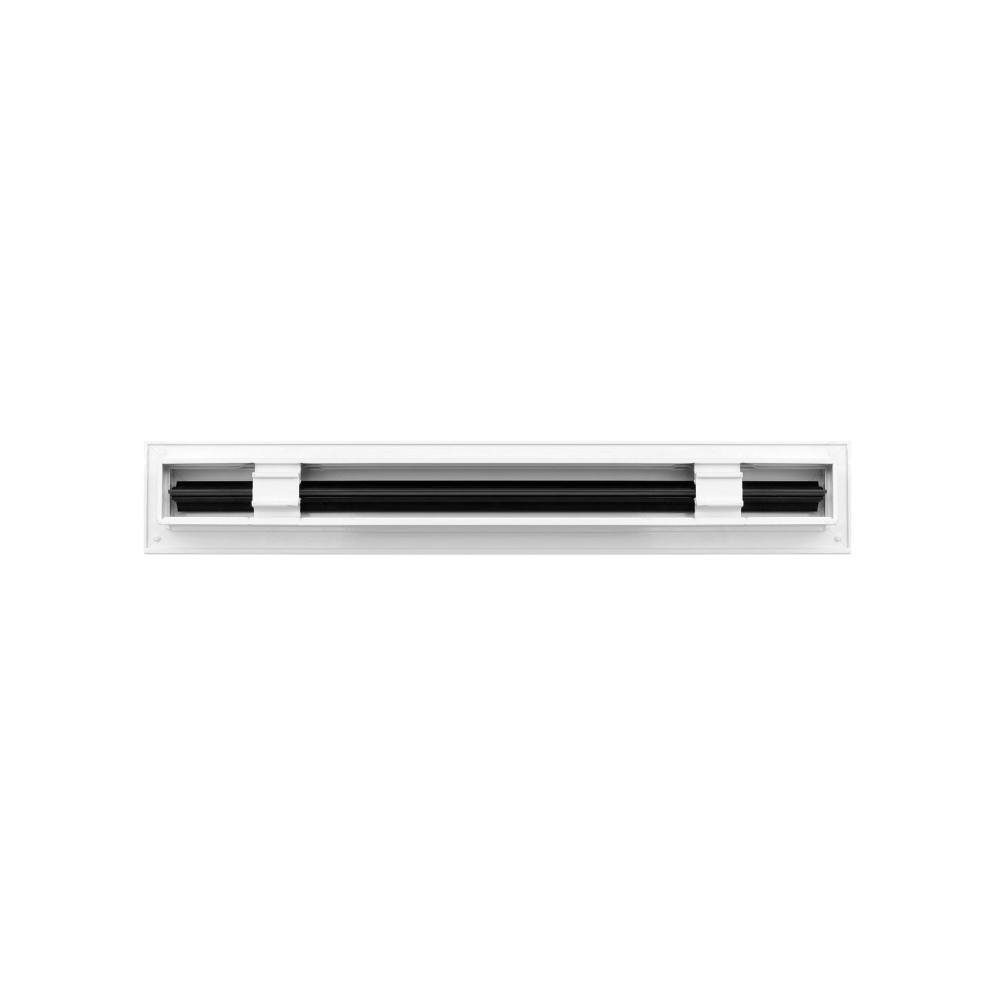 Back of 18 Inch 1 slot Linear Air Vent Cover White - 18 Inch 1 slot Linear Diffuser White - Texas Buildmart