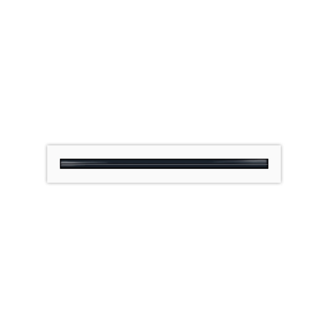 1 Slot - Single Slot - Linear Slot Diffusers - White – Vent Cover