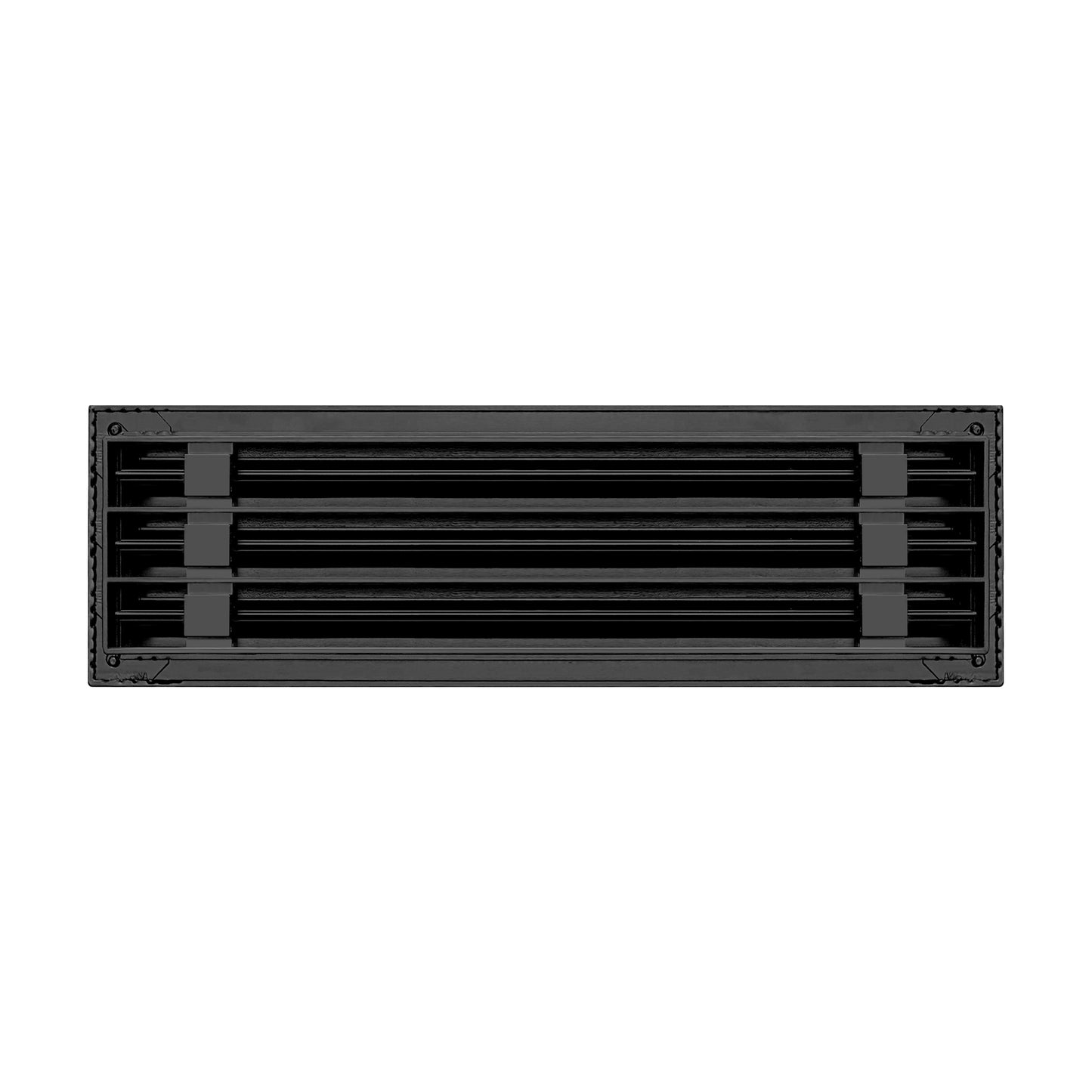 Back of 18 Inch 3 slot Linear Air Vent Cover Black - 18 Inch 3 slot Linear Diffuser Black - Texas Buildmart