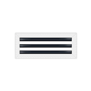 BUILDMART - 18" Linear Slot Diffuser - 3 Slot - MUD-IN Air Vent Cover - Drywall MUD IN White Air Vent - MUD Linear Slot Diffuser - Register Grille for Ceiling and Walls - Texas Buildmart