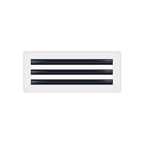 BUILDMART - 18" Linear Slot Diffuser - 3 Slot - Mud In Air Vent Cover - Drywall Mud-in White Air Vent - Mud Linear Slot Diffuser - Register Grille for Ceiling and Walls - Texas Buildmart