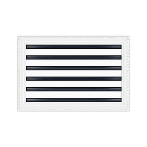 BUILDMART - 18x12 Mud In Air Vent Cover - Drywall Mud-in White Air Vent - Mud Linear Slot Diffuser - Register Grille for Ceiling and Walls - Texas Buildmart