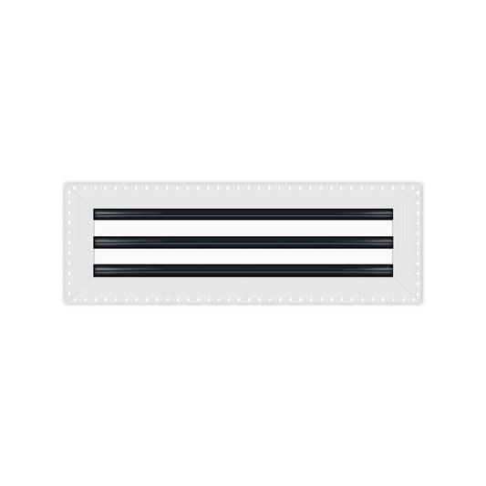 BUILDMART - 18x6 MUD-IN Air Vent Cover - Drywall MUD IN White Air Vent - MUD Linear Slot Diffuser - Register Grille for Ceiling and Walls - Texas Buildmart