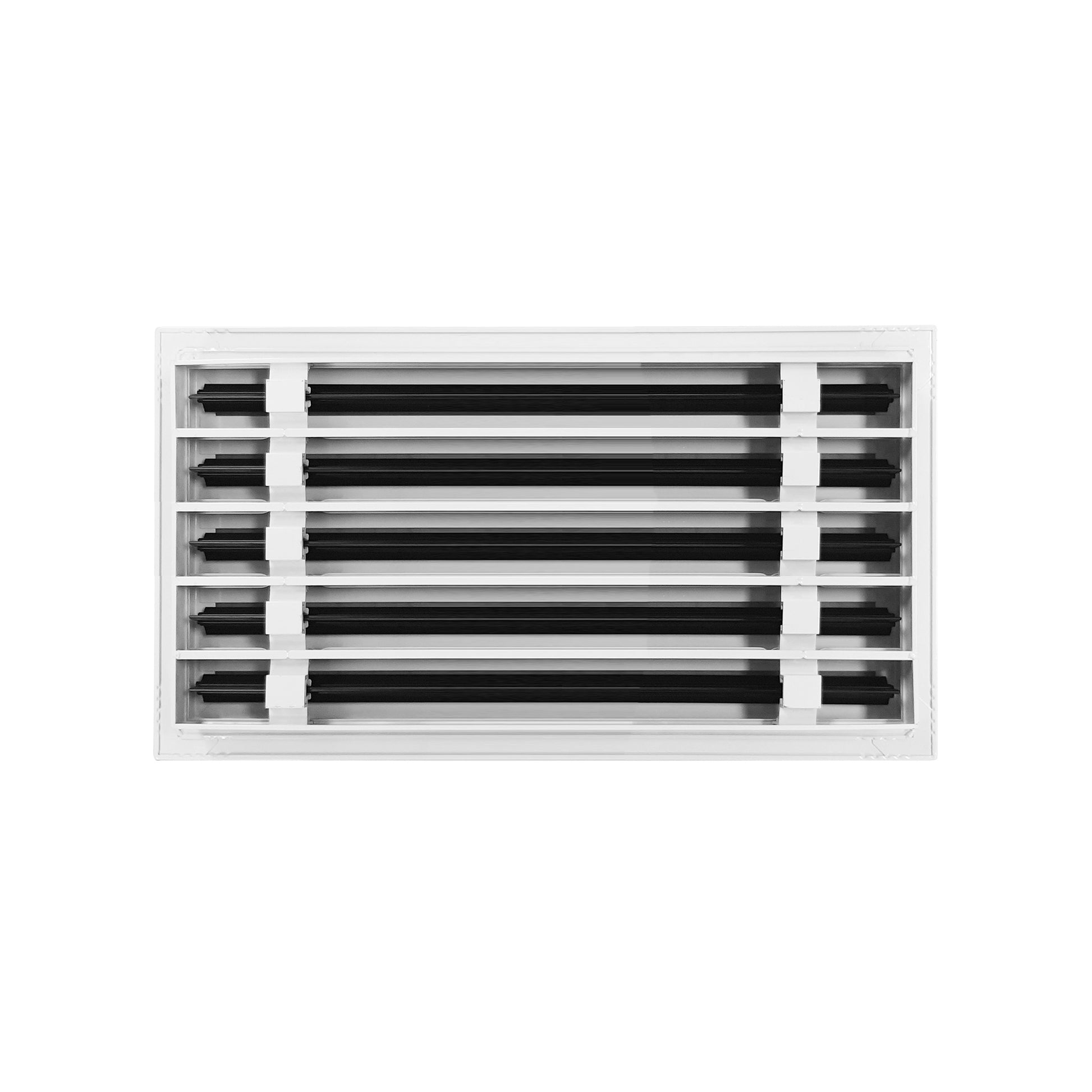 Back of 18x10 Modern Air Vent Cover White - 18x10 Standard Linear Slot Diffuser White - Texas Buildmart