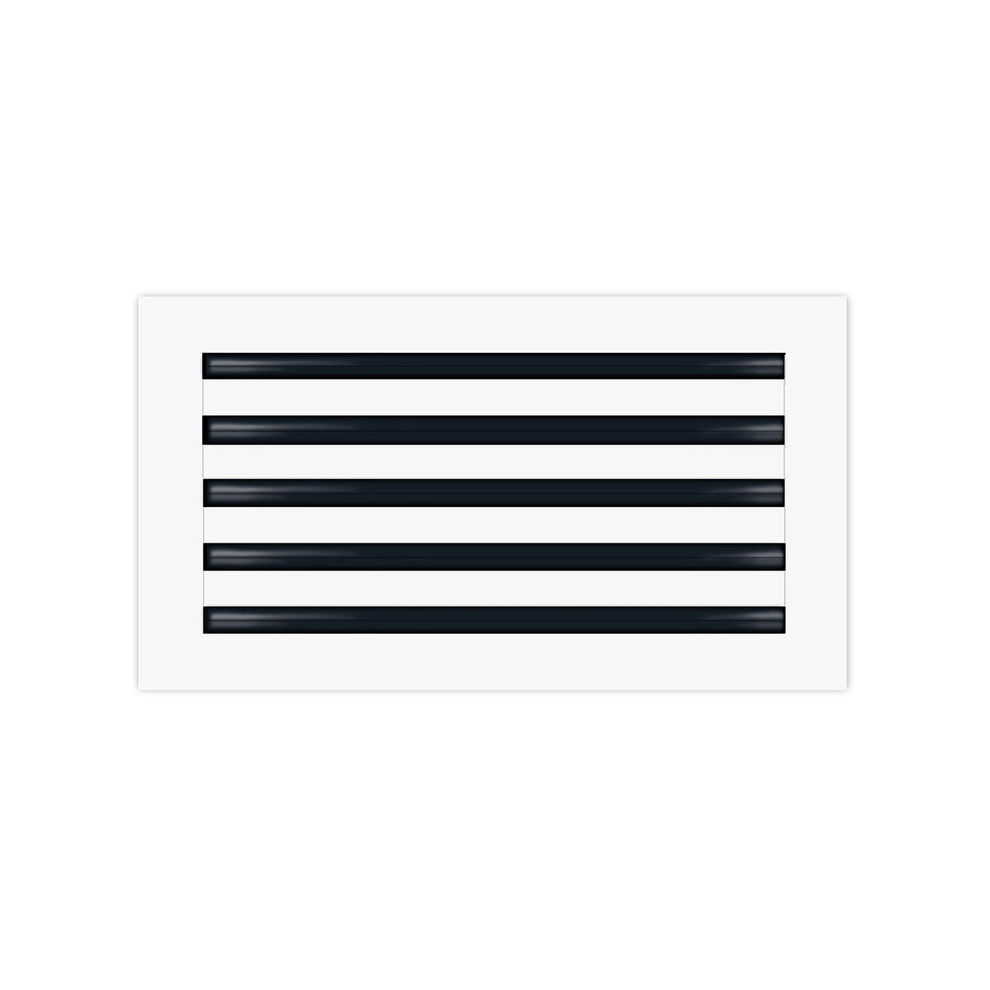 Front of 18x10 Modern Air Vent Cover White - 18x10 Standard Linear Slot Diffuser White - Texas Buildmart