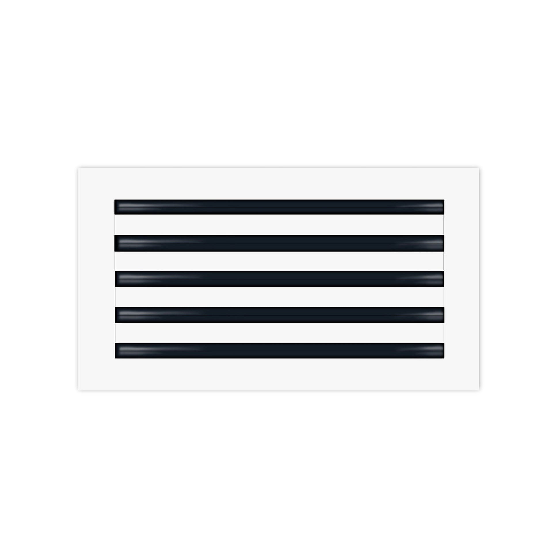 Front of 18x10 Modern Air Vent Cover White - 18x10 Standard Linear Slot Diffuser White - Texas Buildmart