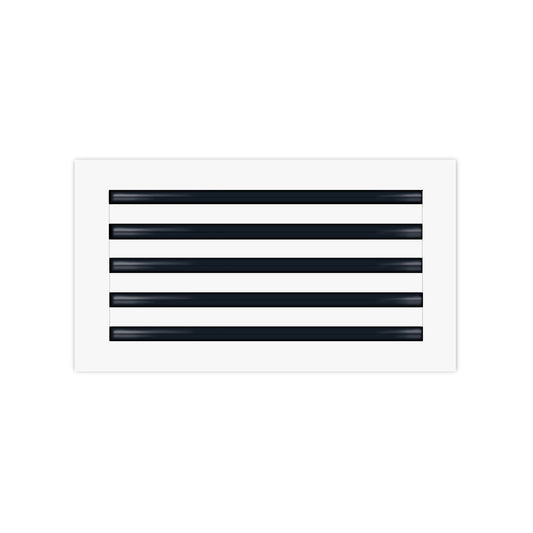 Front of 18x10 Modern Air Vent Cover White - 18x10 Standard Linear Slot Diffuser White - Texas Buildmart