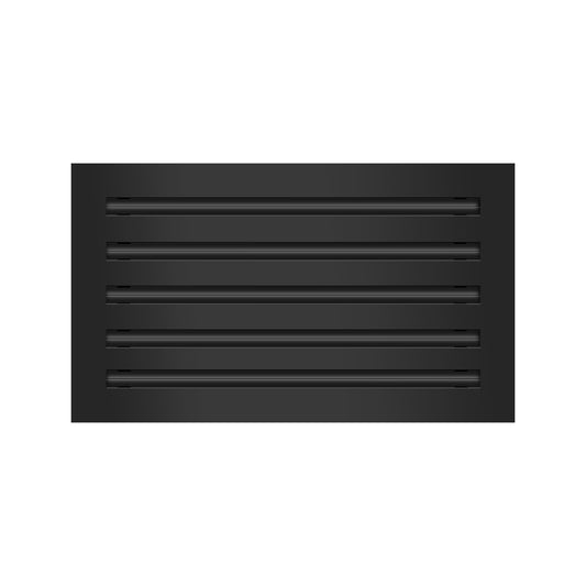 Front of 18x10 Modern Air Vent Cover Black - 18x10 Standard Linear Slot Diffuser Black - Texas Buildmart