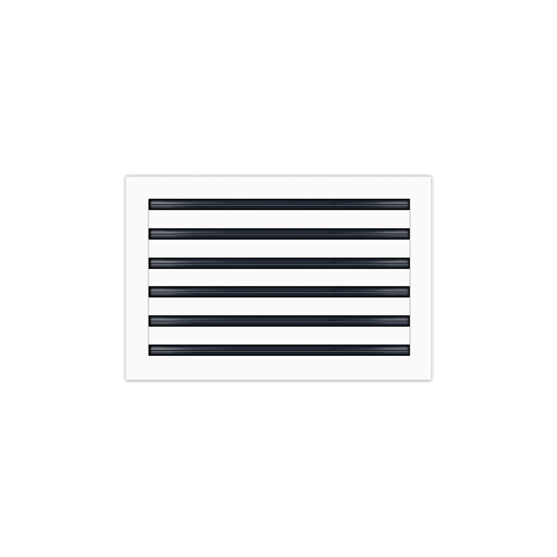 Front of 18x12 Modern Air Vent Cover White - 18x12 Standard Linear Slot Diffuser White - Texas Buildmart