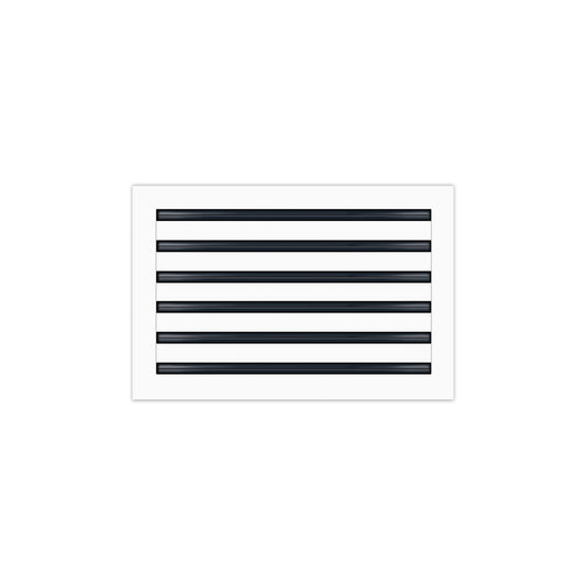 Front of 18x12 Modern Air Vent Cover White - 18x12 Standard Linear Slot Diffuser White - Texas Buildmart
