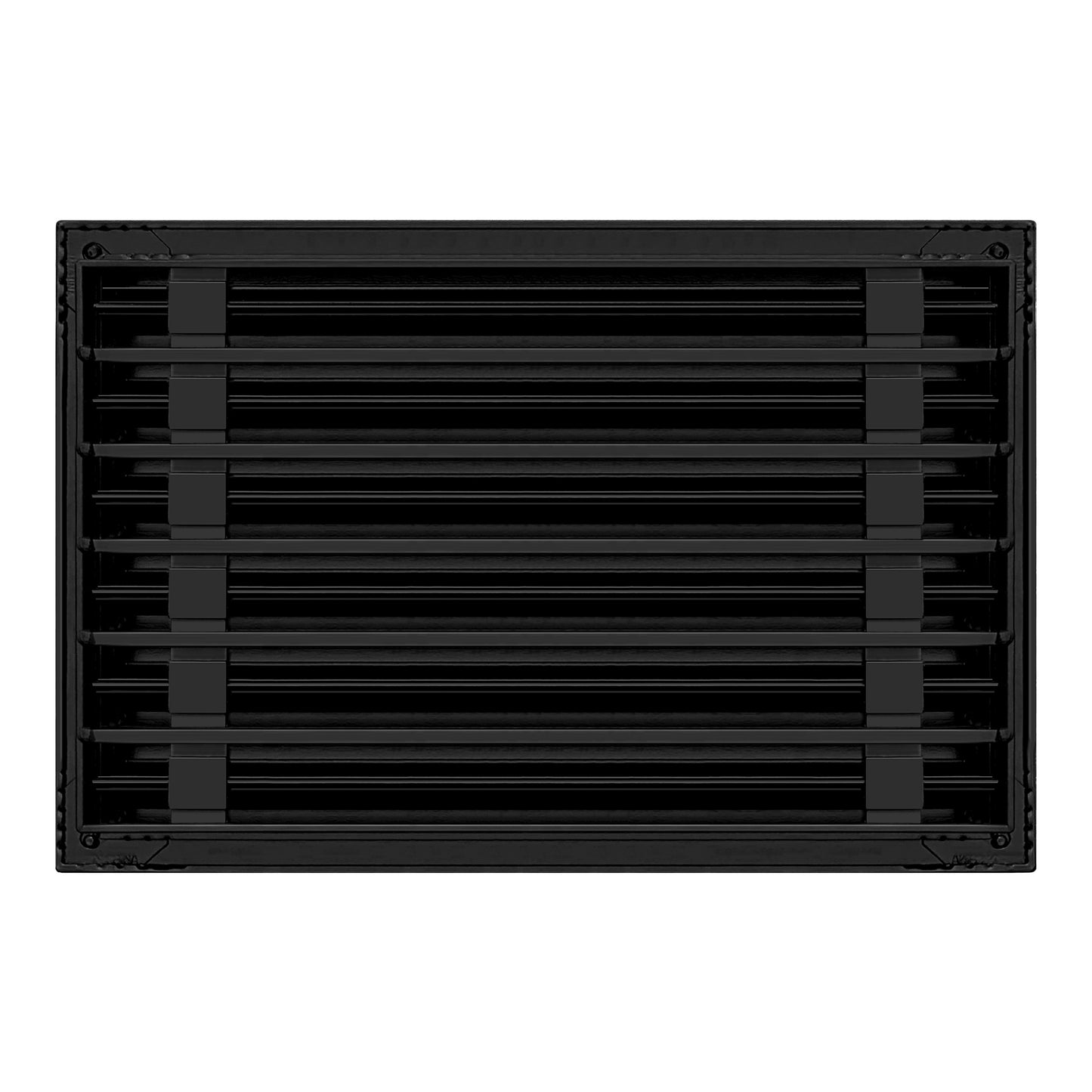Back of 18x12 Modern Air Vent Cover Black - 18x12 Standard Linear Slot Diffuser Black - Texas Buildmart